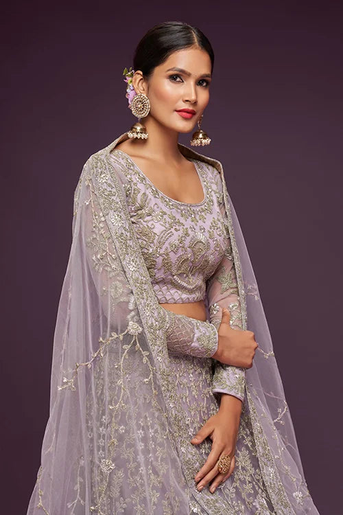 Dusky Orchid Lehenga Choli  Bridal Wear Collection Clothsvilla