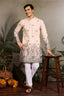 Beige Embroidered Work Beautiful Kurta for Men Clothsvilla