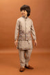 Load image into Gallery viewer, Designer Beige Koti Kurta Set for Kids 6-12 Year Clothsvilla