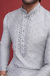 Load image into Gallery viewer, Beige Viscose Men’s Kurta - Mirror Work Design Clothsvilla