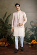 Load image into Gallery viewer, Traditional Beige Kurta Set with Koti Jacket Clothsvilla
