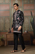 Load image into Gallery viewer, Black Mens Kurta with Stylish Koti for Wedding Wear Clothsvilla