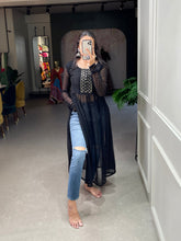 Load image into Gallery viewer, Shimmering Sequin Black Embroidered Naira Style Kurti ClothsVilla