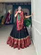 Load image into Gallery viewer, Black Color Printed Tussar Silk Lehenga Choli ClothsVilla