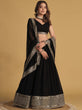 Load image into Gallery viewer, Black Zari Embroidered Georgette Lehenga Choli Set - Elegant &amp; Captivating ClothsVilla