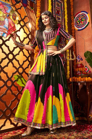 Navratri Special Black Mirror Chaniya Choli Set Clothsvilla