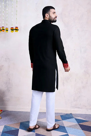 Black Navratri Special Men's Wear Kurta Collection Clothsvilla