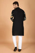 Load image into Gallery viewer, Black Designer Viscose Rayon Men's Kurta Online Clothsvilla