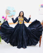 Load image into Gallery viewer, Black Designer Gown for Navaratri Celebrations ClothsVilla