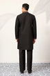 Load image into Gallery viewer, Party Wear Black V Neck Style Kurta Pant for Mens Wear Clothsvilla