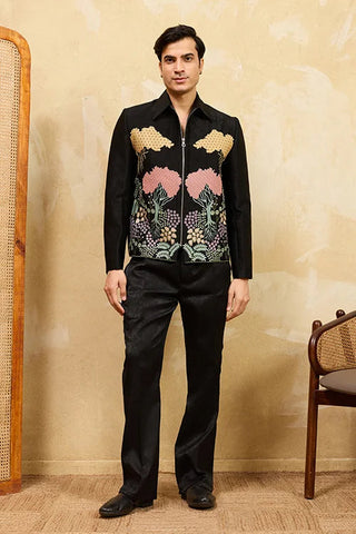 Black Velvet Wedding Bomber Suit for Mens Wear Clothsvilla