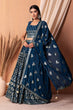 Load image into Gallery viewer, Blue Bollywood Lehenga Choli with Sequins &amp; Embroidery Clothsvilla