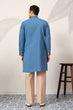 Load image into Gallery viewer, Wedding Royal Look Blue Kurta with Dupatta for Mens Wear Clothsvilla