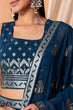 Load image into Gallery viewer, Blue Bollywood Lehenga Choli with Sequins &amp; Embroidery Clothsvilla