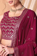 Load image into Gallery viewer, Dark Pink Georgette Lehenga Choli with Sequins Work Clothsvilla