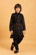 Load image into Gallery viewer, Traditional Black Mirror Work Koti Kurta Set for Boys Clothsvilla