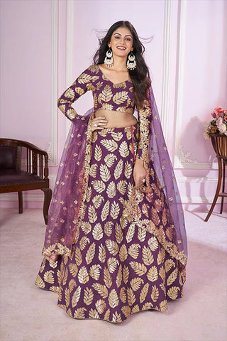 Georgette Lehenga Choli with Sequins & Zari Embroidery Clothsvilla