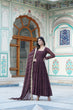 Load image into Gallery viewer, Alluring Brown Faux Georgette Gown with Sequined Dupatta ClothsVilla