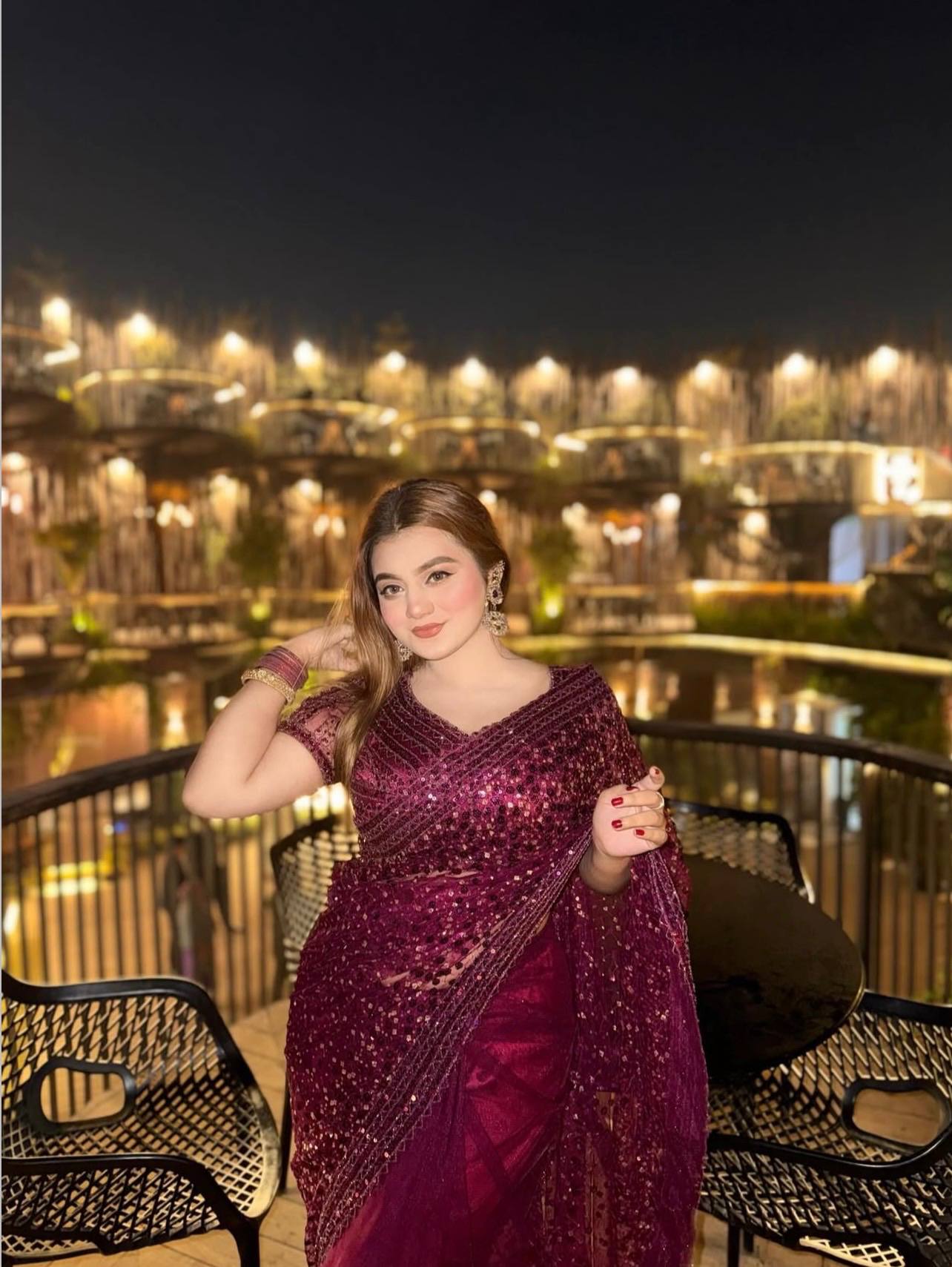 Burgundy Glitter Glamour and Everything in Between  Mesmerizing Net Saree Set Clothsvilla