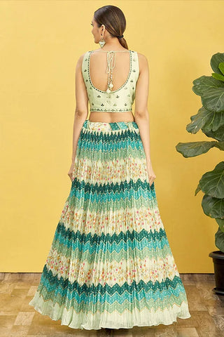 Buy Latest Green Color Sequins Lehenga Choli Online Clothsvilla