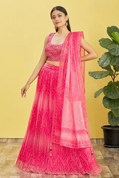 Buy Latest Pink Color Lehenga Choli Online Clothsvilla