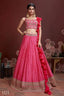 Buy Pink Party Function Chinon Silk Lehenga Choli Clothsvilla