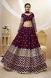 Load image into Gallery viewer, Buy Wine Color Embroidered Lehenga Choli Clothsvilla