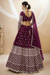 Load image into Gallery viewer, Buy Wine Color Embroidered Lehenga Choli Clothsvilla