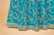 Load image into Gallery viewer, Blue &amp; Gold Embroidered Poly Silk Lehenga Choli ClothsVilla