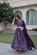 Load image into Gallery viewer, Faux Blooming Lehenga Choli Set with Heavy Sequins &amp; Zari Embroidery ClothsVilla