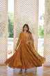 Load image into Gallery viewer, Enthralling Sequin Embroidered Mustard Yellow Gown with Designer Dupatta - Festive Wear ClothsVilla