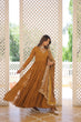 Load image into Gallery viewer, Enthralling Sequin Embroidered Mustard Yellow Gown with Designer Dupatta - Festive Wear ClothsVilla