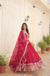 Load image into Gallery viewer, Faux Blooming Sequin Pink Gown with Embroidered Dupatta ClothsVilla