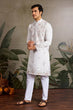 Load image into Gallery viewer, Classic White Mirror with Embroidered Work Kurta for Weddings Clothsvilla