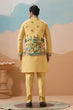 Load image into Gallery viewer, Haldi Special Yellow Classic Koti Kurta Set for Mens Wear Clothsvilla