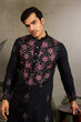Load image into Gallery viewer, Black Mirror Work with Embroidered Kurta Set for Men Clothsvilla