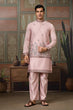 Load image into Gallery viewer, Pink Unique Color Embroidered Koti Kurta Pajama for Mens Clothsvilla