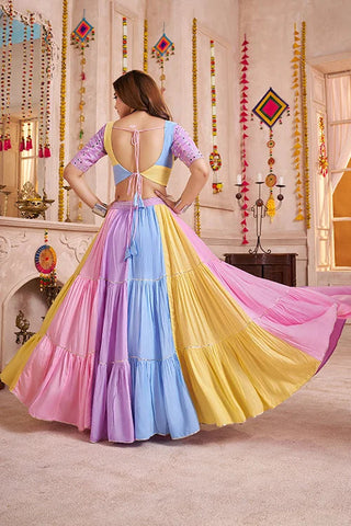 Gorgeous Multi Color Cotton Chaniya Choli Navratri Look Clothsvilla