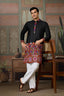 Black Cotton Silk Traditional Ready Kurta for Navratri Clothsvilla