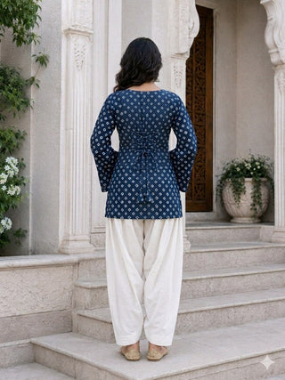 Cotton Bandhej Designer Kurti Outfit ClothsVilla