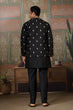 Load image into Gallery viewer, Black Mens Kurta with Stylish Koti for Wedding Wear Clothsvilla
