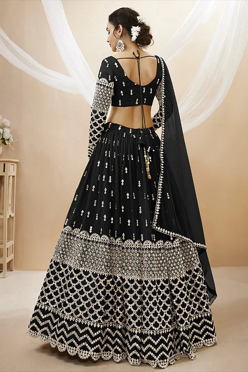 Black Color Exclusive Elegance and Stylish Lehenga Choli online Clothsvilla