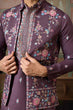 Load image into Gallery viewer, Dusty Purple Wedding Kurta with Matching Koti Set for men Clothsvilla