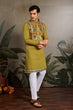 Load image into Gallery viewer, Festive Wear Flourescent Green Embroidered Kurta for Men Clothsvilla