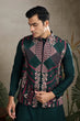 Load image into Gallery viewer, Indian ethnic wear Designer Green Kurta Koti Jacket Clothsvilla
