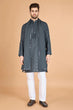 Load image into Gallery viewer, Designer Grey Sequence Embroidered Gents Kurta Clothsvilla