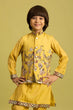 Load image into Gallery viewer, Haldi Yellow Koti Kurta Set for Kids Festival Wear Clothsvilla