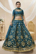 Load image into Gallery viewer, Blue Embroidered Ethnic Lehenga Choli with Dupatta Clothsvilla