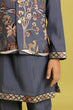 Load image into Gallery viewer, Wedding Special Kids Blue Grey Koti Kurta Outfit Clothsvilla