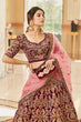 Load image into Gallery viewer, Designer Maroon Velvet Lehenga with Net Dupatta Clothsvilla